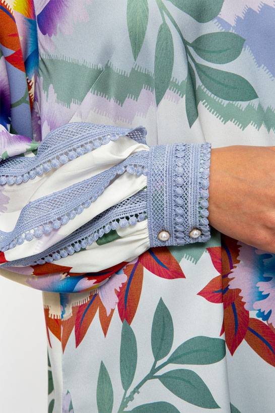 IVI GmbH PIXEL PAISLEY Seidenbluse lavendel Hotsell