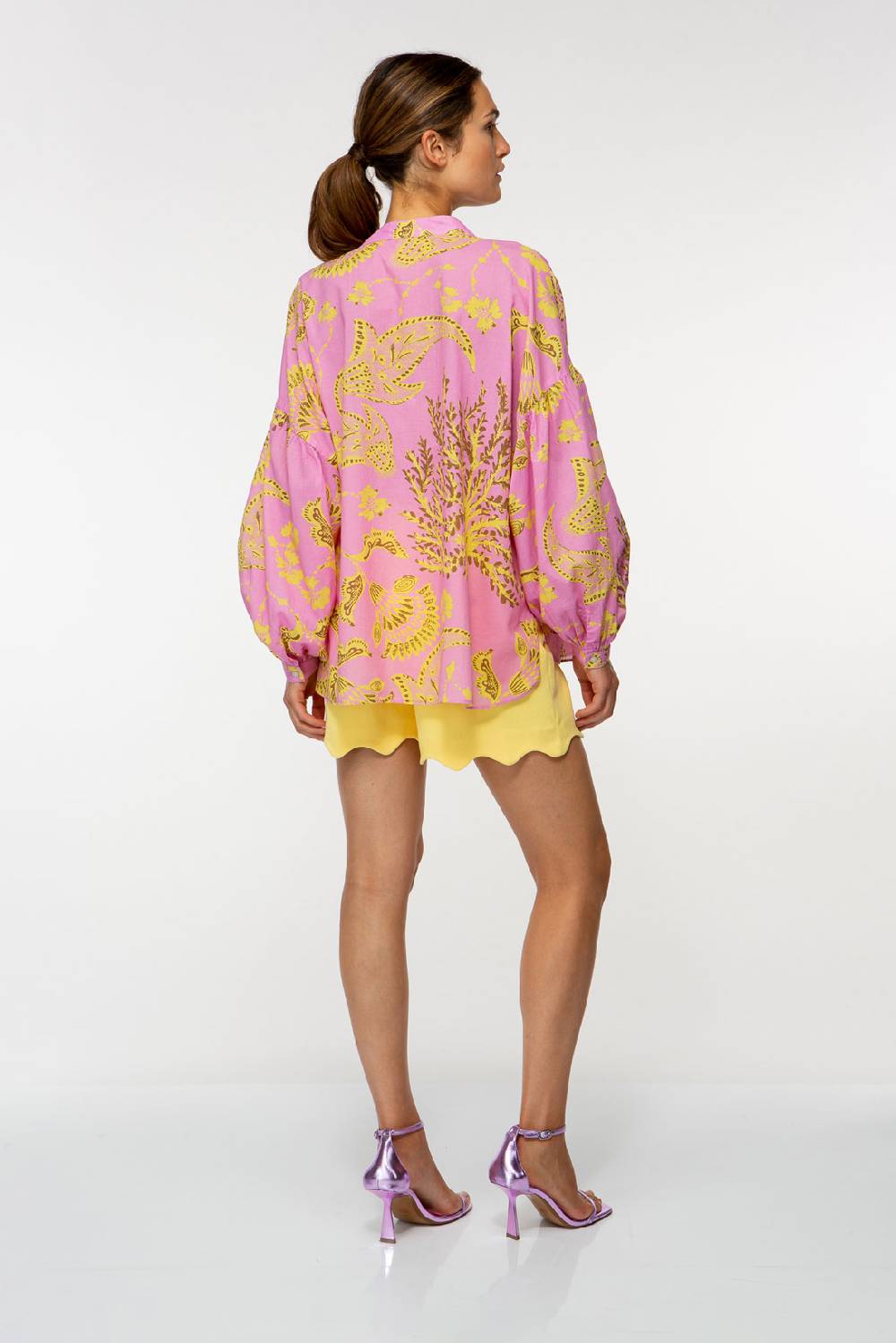 IVI GmbH CORAL FLOWER Baumwollbluse mit Print pink Großer Ausverkauf