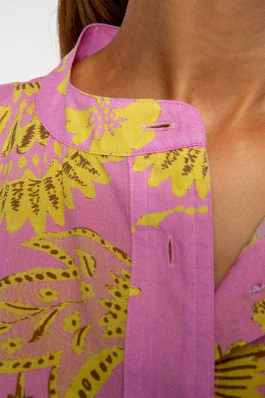 IVI GmbH CORAL FLOWER Baumwollbluse mit Print pink Großer Ausverkauf