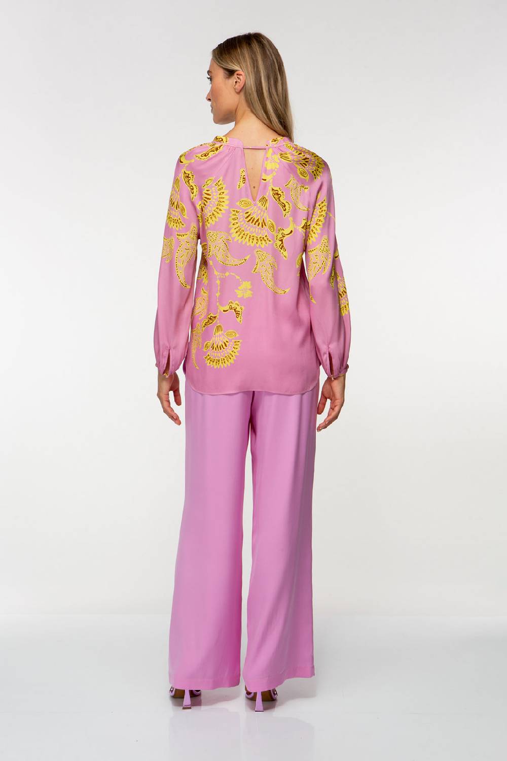 IVI GmbH CORAL FLOWER Seidenbluse mit Print pink Flash Sale