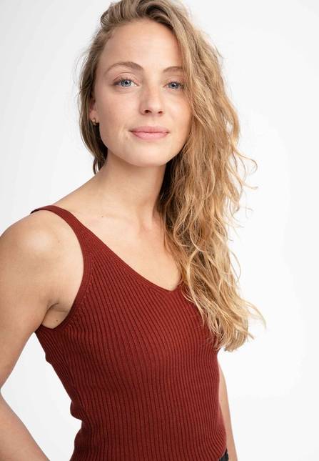 Melawear V-Neck Strick Top RHADA Speichern exportieren