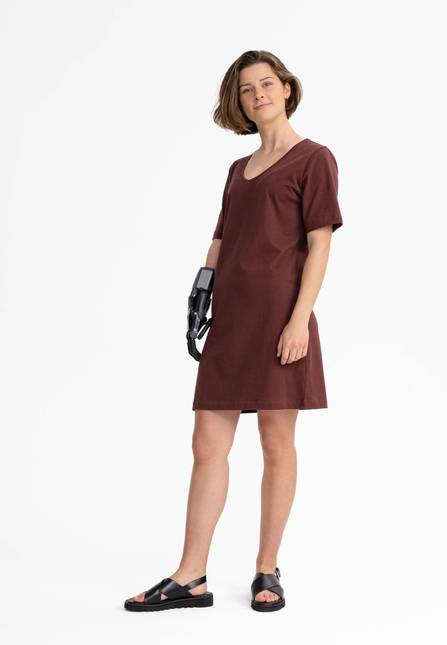 Melawear Damen V-Neck Kleid JANITRA Im Verkauf