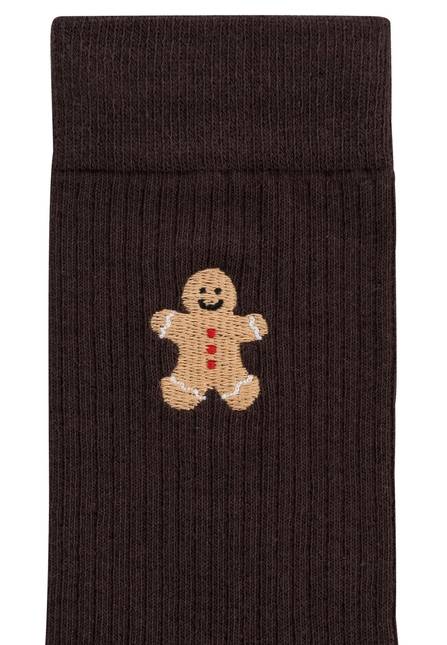 Melawear Unisex Gerippte Socken Stickerei 1er Pack Blitzverkäufe