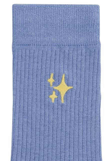 Melawear Unisex Gerippte Socken Stickerei 1er Pack Kostenloser Versand