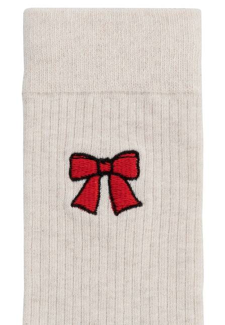 Melawear Unisex Gerippte Socken Stickerei 1er Pack Versandkostenfrei