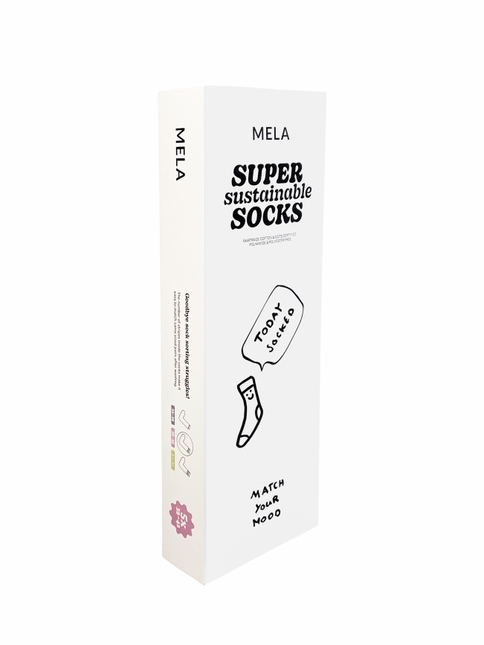 Melawear Unisex Gerippte Socken Stickerei 5er Pack Auslauf