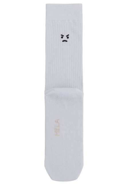 Melawear Unisex Gerippte Socken Stickerei 5er Pack Auslauf