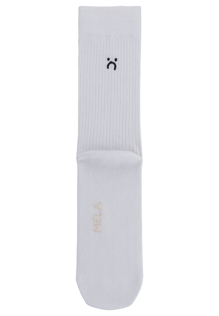 Melawear Unisex Gerippte Socken Stickerei 5er Pack Auslauf