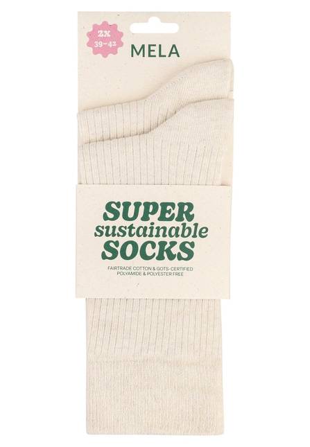 Melawear Gerippte Socken 2er Pack Preisnachlass