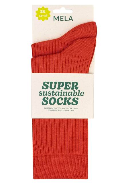 Melawear Gerippte Socken 2er Pack Saisonschlussverkauf
