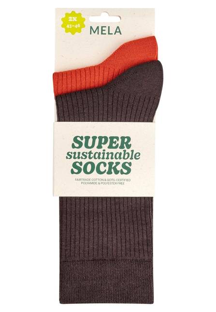 Melawear Gerippte Socken 2er Pack Weihnachtsangebot