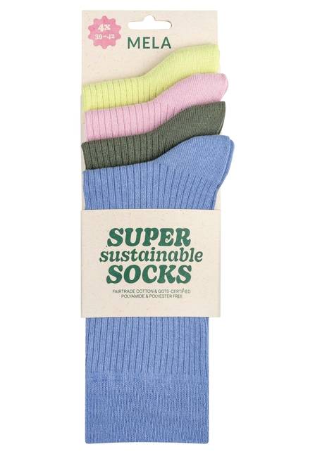 Melawear Gerippte Socken 4er Pack Jubiläumsangebot