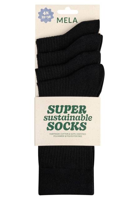 Melawear Gerippte Socken 4er Pack Heißer Verkauf
