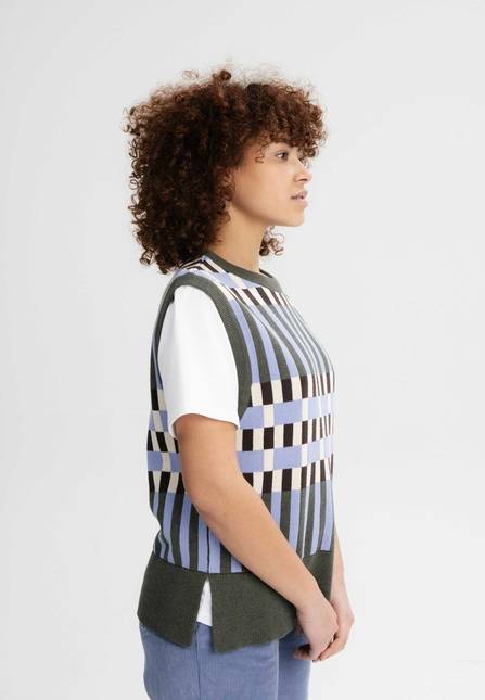 Melawear Damen Jacquard Strick Pullunder JAMUNA Kauf eins, bekomm eins gratis