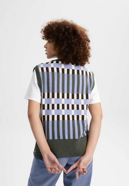 Melawear Damen Jacquard Strick Pullunder JAMUNA Kauf eins, bekomm eins gratis