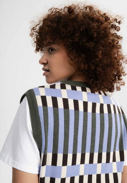 Melawear Damen Jacquard Strick Pullunder JAMUNA Kauf eins, bekomm eins gratis