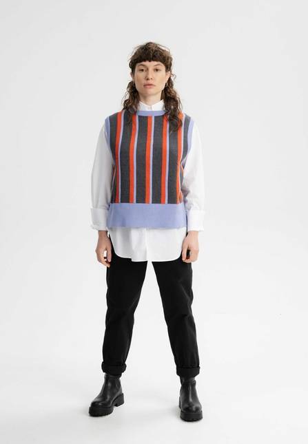 Melawear Damen Jacquard Strick Pullunder JAMUNA Tägliche Deals