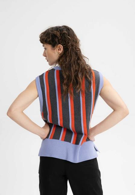 Melawear Damen Jacquard Strick Pullunder JAMUNA Tägliche Deals