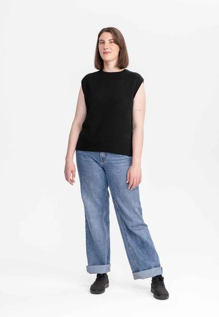 Melawear Damen Jacquard Strick Pullunder JAMUNA Sonderangebote