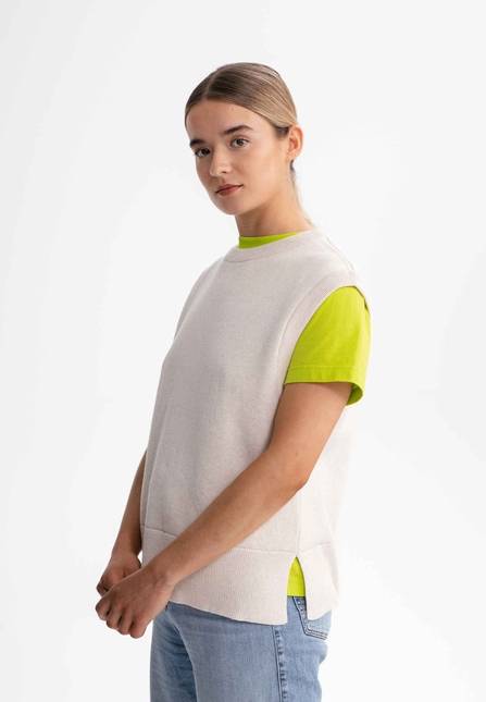 Melawear Damen Jacquard Strick Pullunder JAMUNA Riesige Ersparnisse