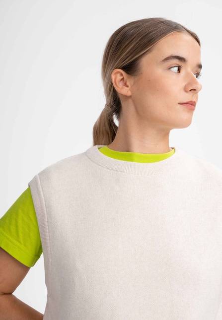 Melawear Damen Jacquard Strick Pullunder JAMUNA Riesige Ersparnisse