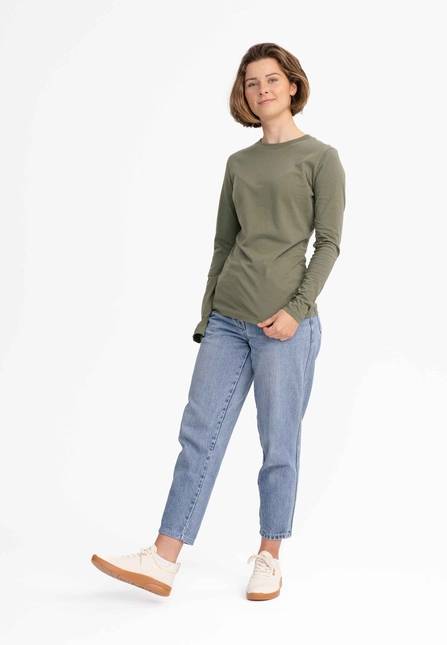 Melawear Damen Basic Langarmshirt DHIVYA 50% Rabatt für begrenzte Zeit