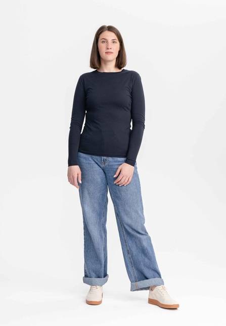 Melawear Damen Basic Langarmshirt DHIVYA Outlet