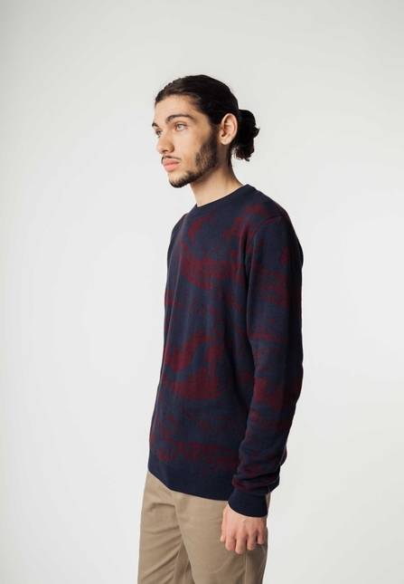 Melawear Jacquard Strickpullover MANAV Sonderangebot der Fabrik