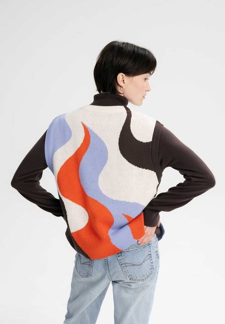 Melawear Jacquard Strick Pullunder Artist Edition Maggie zollfrei