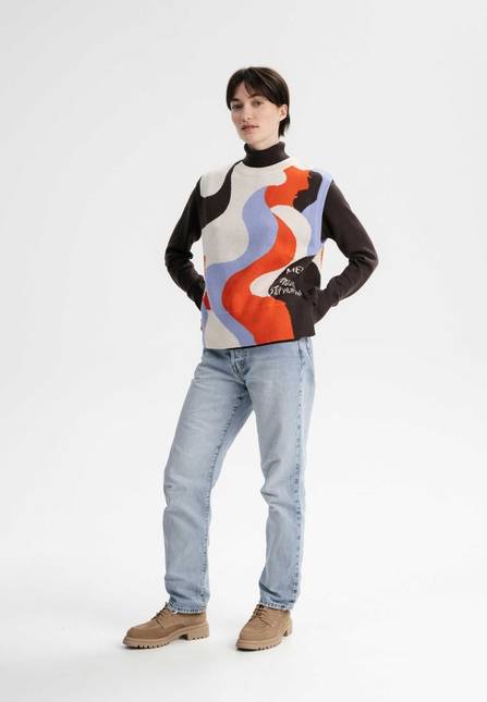 Melawear Jacquard Strick Pullunder Artist Edition Maggie zollfrei