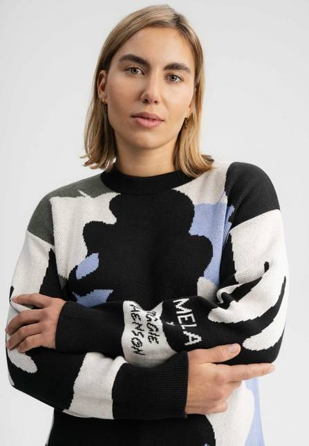 Melawear Jacquard Strickpullover Artist Edition Maggie 50% Rabatt für begrenzte Zeit