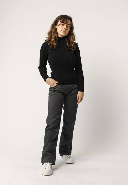 Melawear Damen Strickpullover mit Mockneck AMBA Versandkostenfrei
