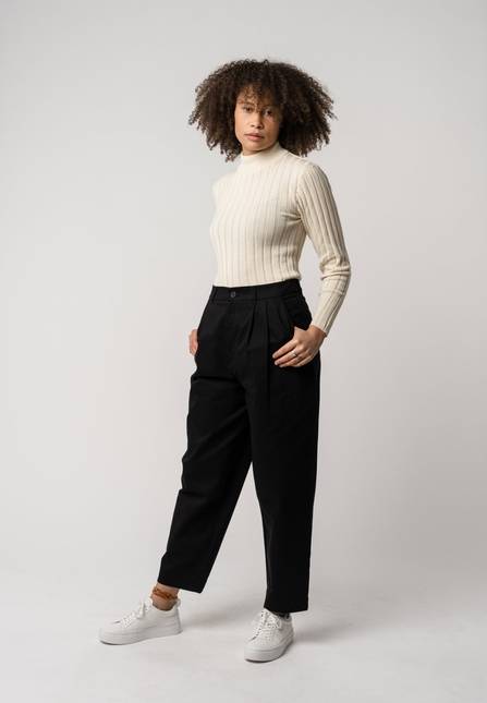 Melawear Damen Strickpullover mit Mockneck AMBA Großer Ausverkauf