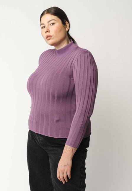 Melawear Damen Strickpullover mit Mockneck AMBA Flash Sale