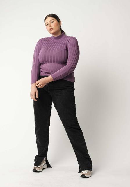 Melawear Damen Strickpullover mit Mockneck AMBA Flash Sale