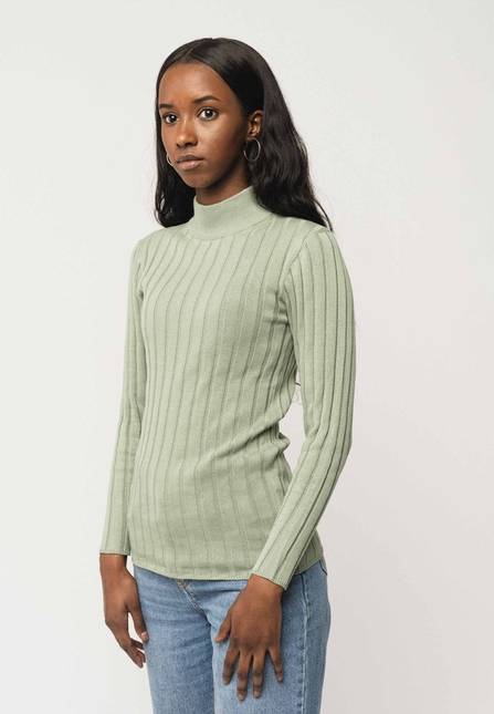 Melawear Damen Strickpullover mit Mockneck AMBA Begrenztes Angebot