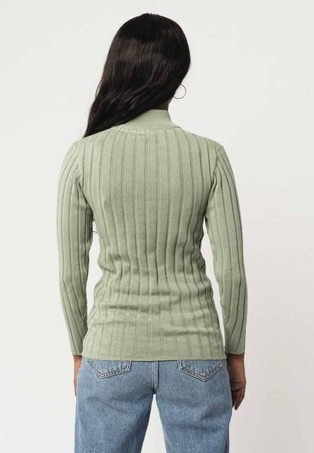 Melawear Damen Strickpullover mit Mockneck AMBA Begrenztes Angebot
