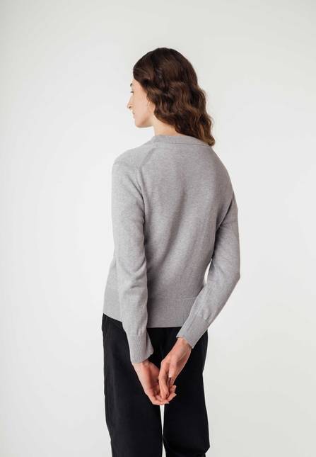 Melawear Damen Basic V-Neck Feinstrick Cardigan SURINA Online Shopping