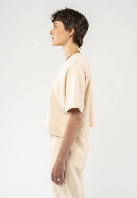 Melawear French Terry Cropped T-Shirt DEEPALI Räumungsverkauf
