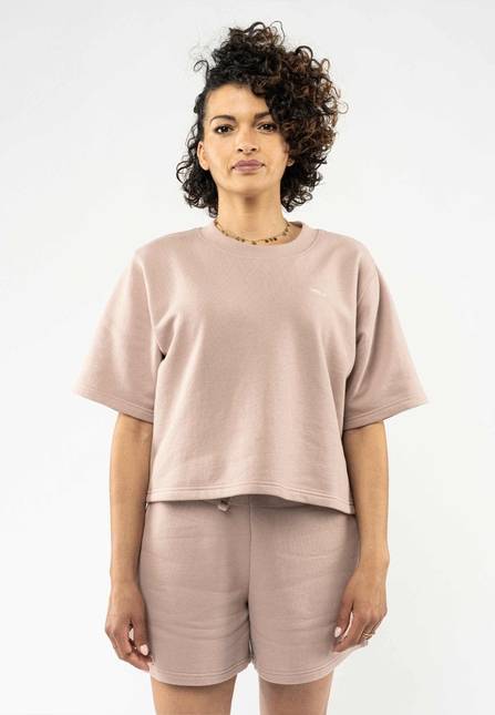 Melawear French Terry Cropped T-Shirt DEEPALI