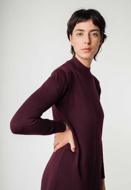 Melawear Basic Feinstrick Kleid HARLEEN Sonderangebot der Fabrik