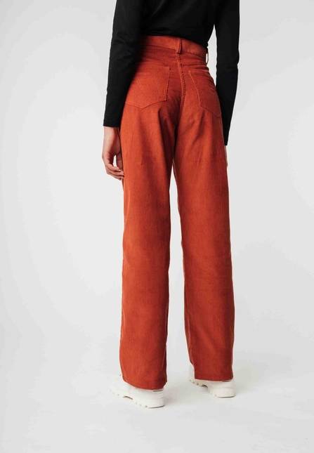 Melawear Cord Hose mit hohem Bund und weitem Bein OORJA Kostenloser Versand