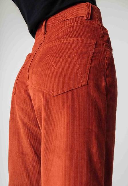 Melawear Cord Hose mit hohem Bund und weitem Bein OORJA Kostenloser Versand