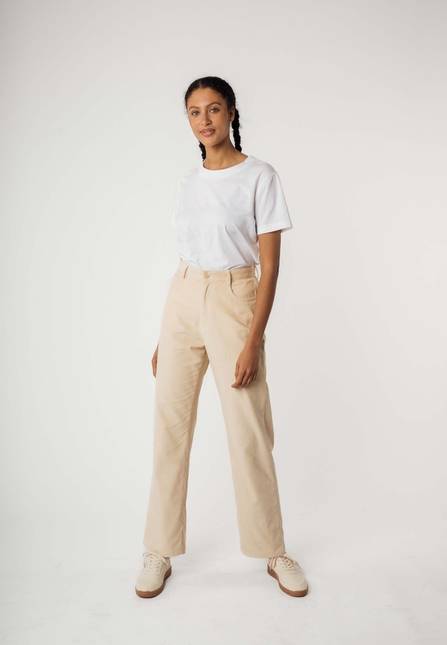 Melawear Cord Hose mit hohem Bund und weitem Bein OORJA Fabrikpreis