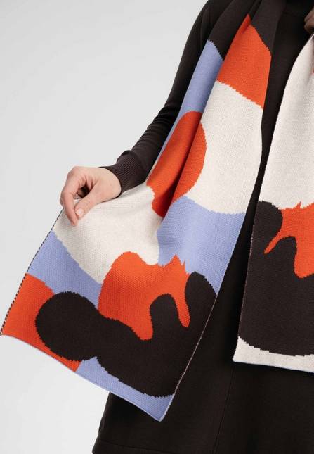 Melawear Jacquard Rippstrick Schal Artist Edition Maggie Auslauf