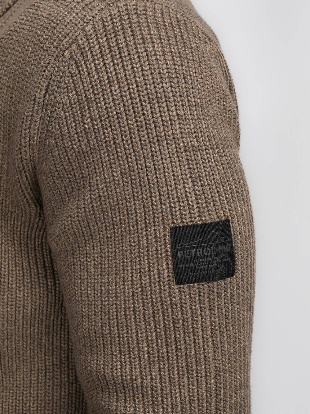 Petrol Industries M-3040-KWC282 Men Knitwear Collar Cardigan (7140 Oak) Fabrik Onlineshop