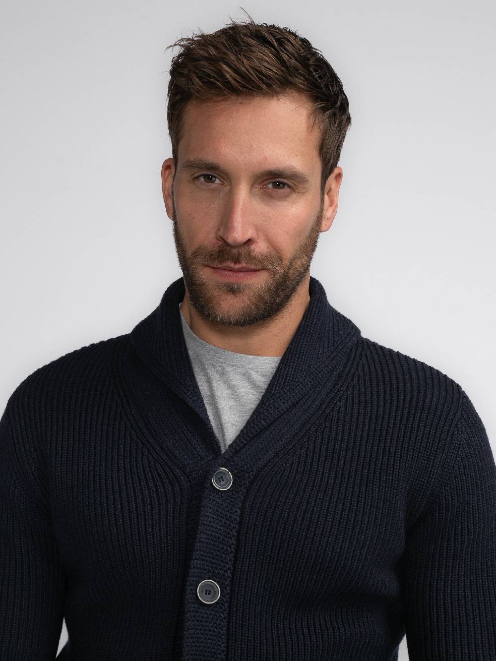 Petrol Industries M-3040-KWC282 Men Knitwear Collar Cardigan (5120 Sky Captain) Fabrikpreis