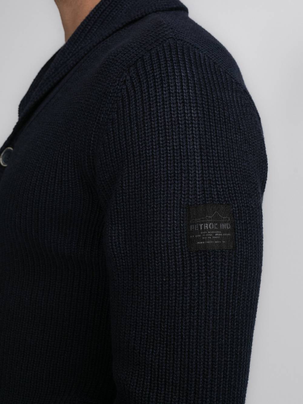 Petrol Industries M-3040-KWC282 Men Knitwear Collar Cardigan (5120 Sky Captain) Fabrikpreis