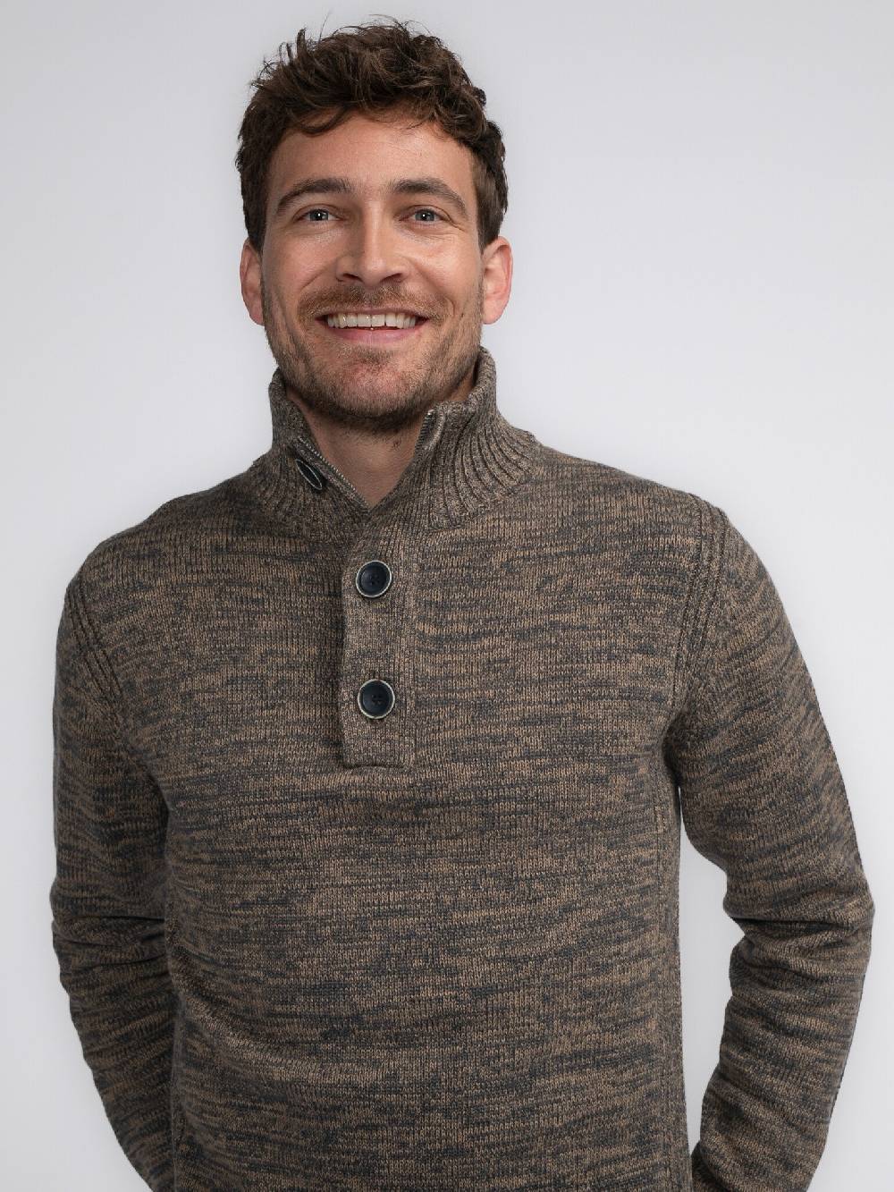 Petrol Industries M-3040-KWC206 Men Knitwear Collar (7140 Oak) Versandkostenfrei