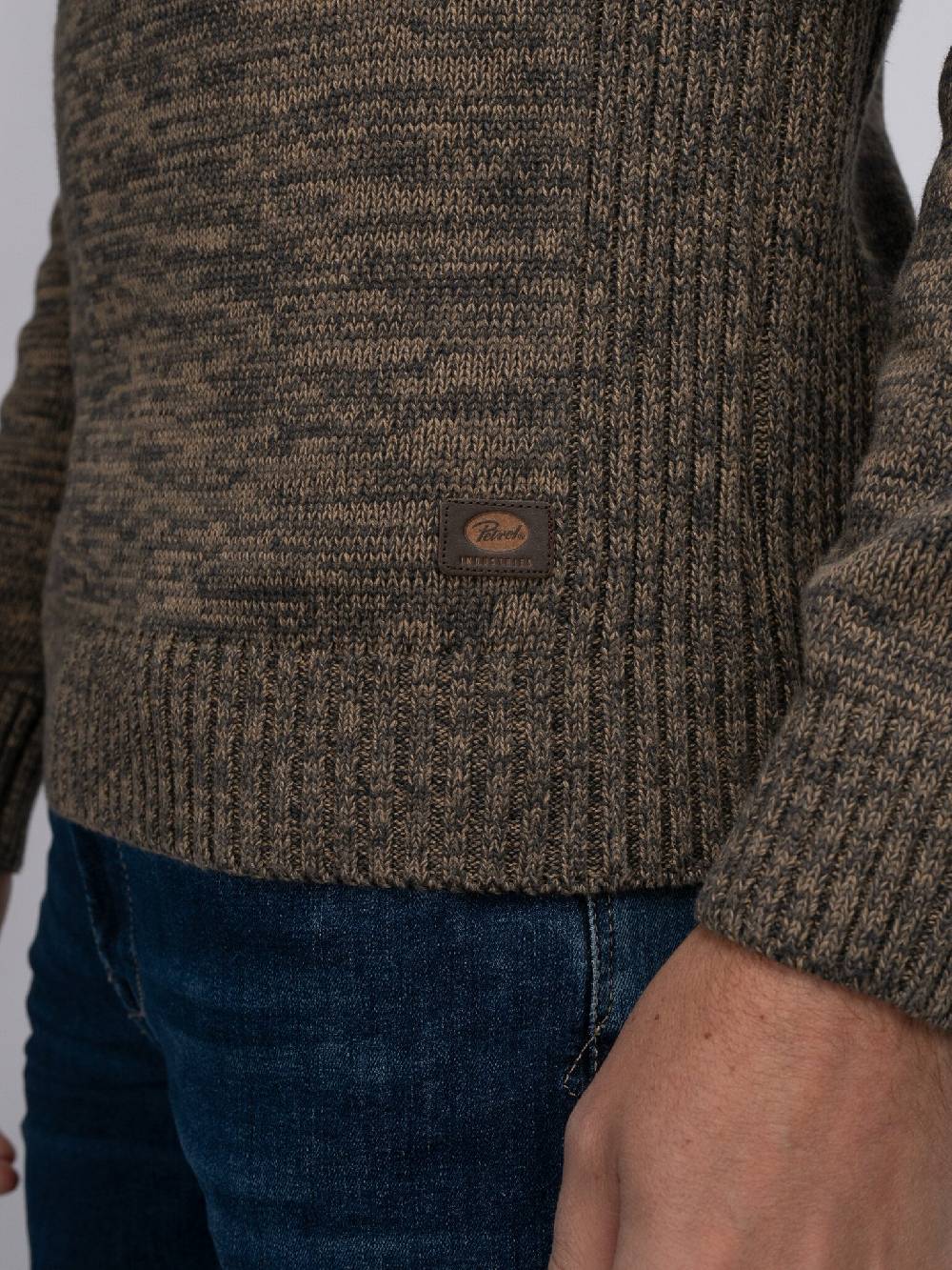 Petrol Industries M-3040-KWC206 Men Knitwear Collar (7140 Oak) Versandkostenfrei